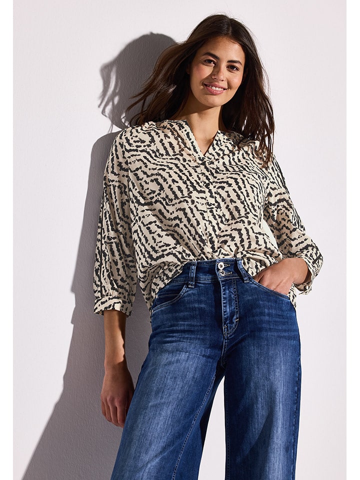 

Блузка Street One, бежевый/черный