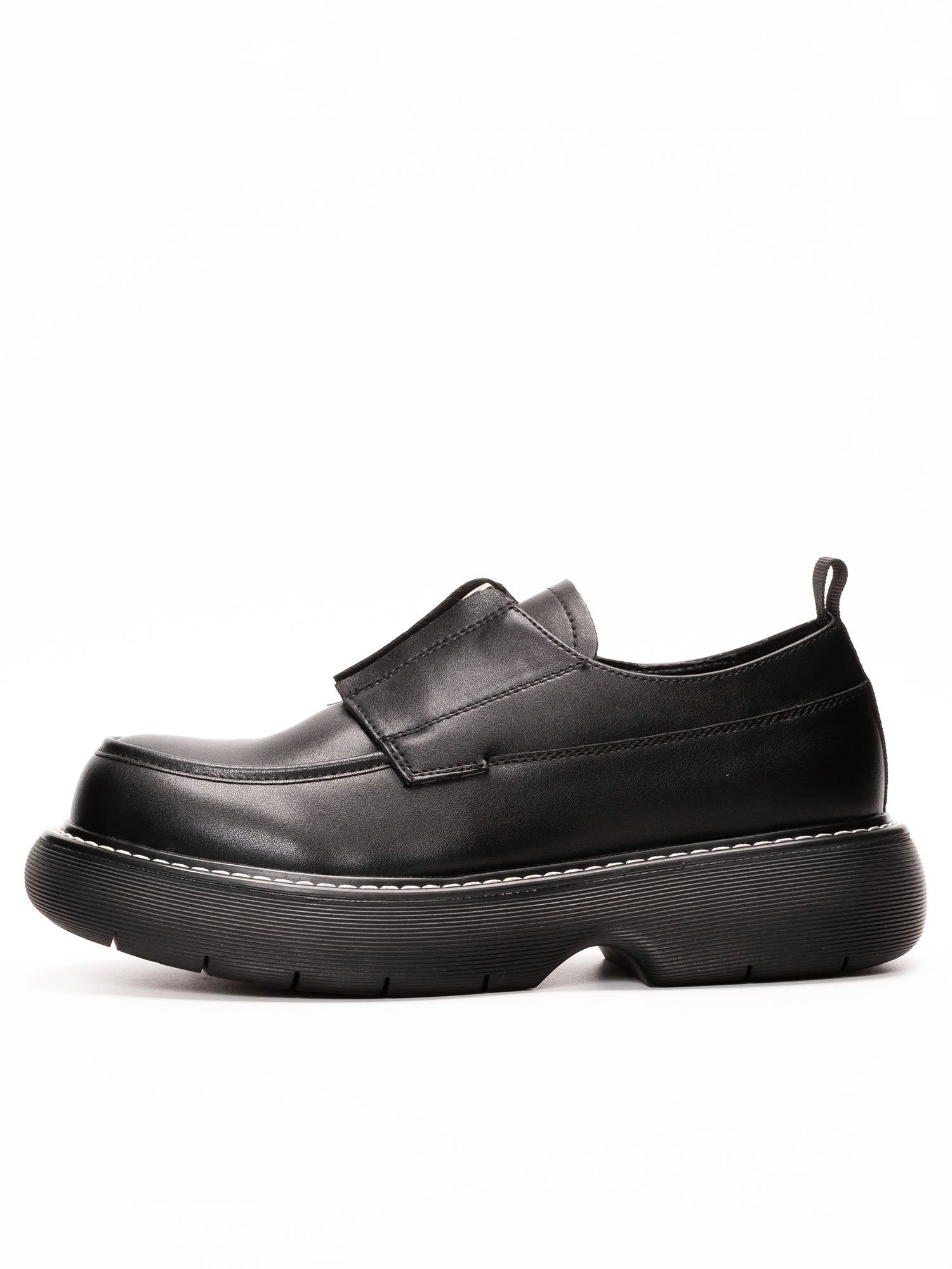 Лоферы SVEC Volume Sole Center Zip, Black — фото 3