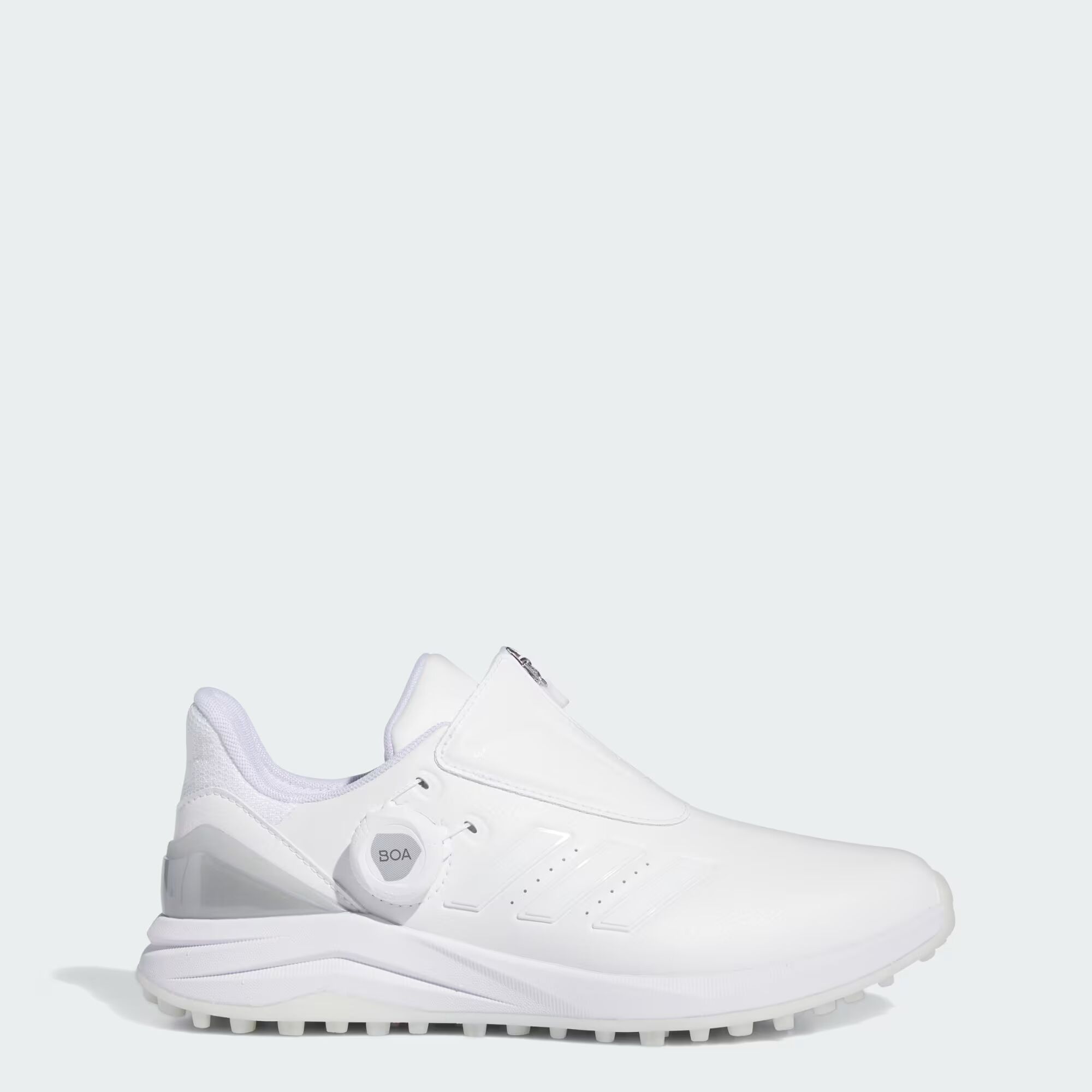 

Кроссовки для гольфа без шипов Solarmotion BOA 24 Adidas, цвет Cloud White/Cloud White/Silver Metallic