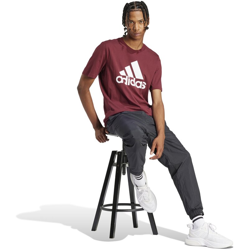 Футболка первой необходимости, одинарный джерси, большой логотип Adidas, цвет shared — фото 4