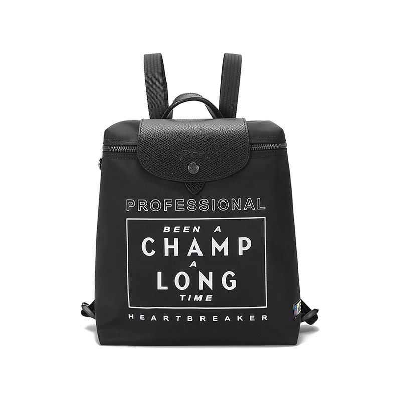 

Рюкзак Le Pliage из коровьей кожи средний размер женский LONGCHAMP, черный