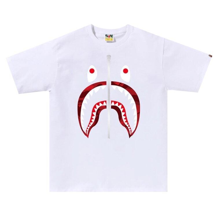 

Футболка BAPE Color Camo Shark 'White/Red', белый