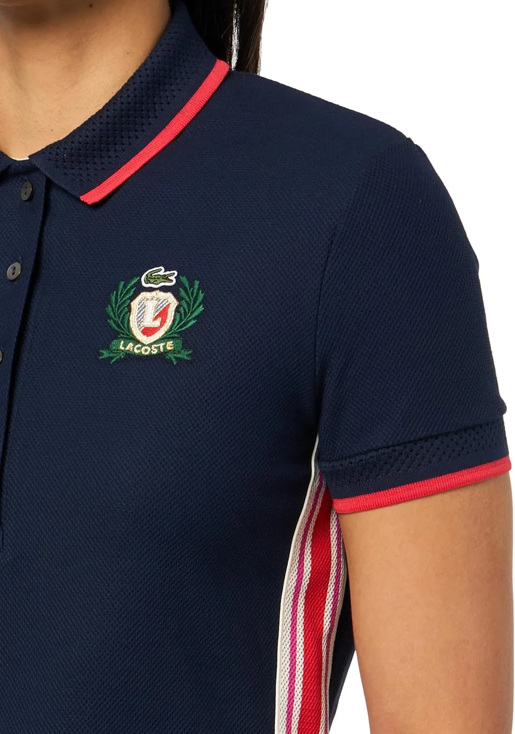Поло Lacoste Slim Fit, Темно-синий — фото 3