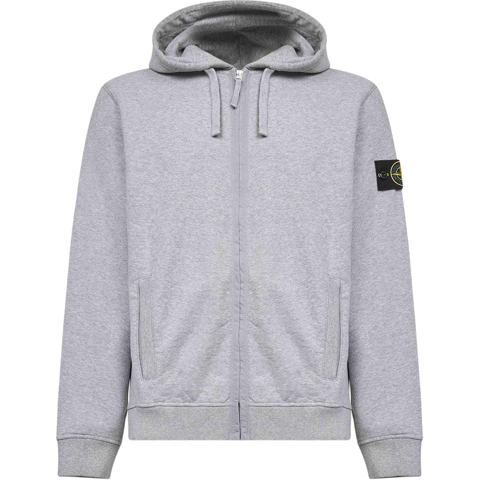 Худи на молнии STONE ISLAND, серый