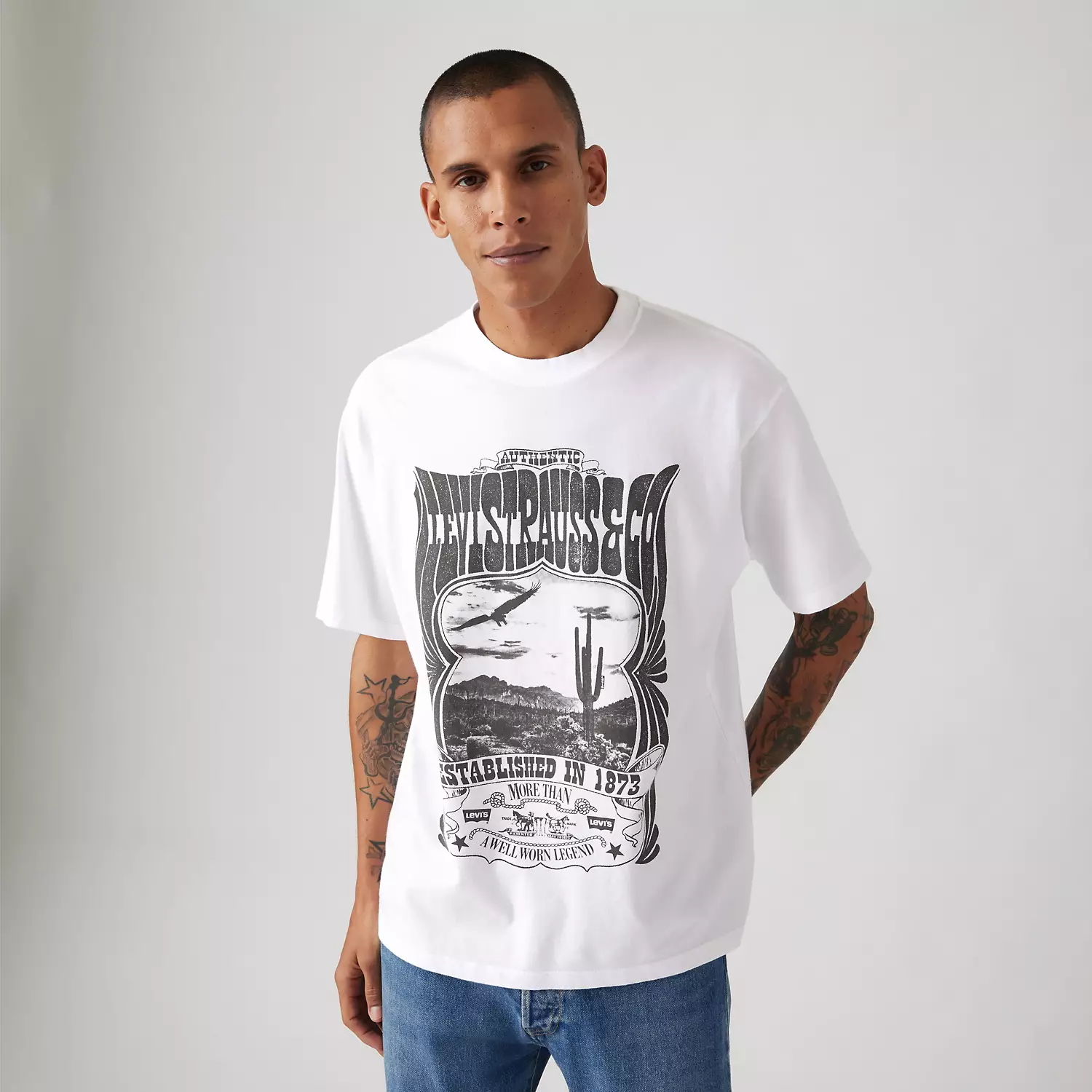 

Футболка с графическим принтом Vintage Fit Levi's, цвет Concert Tee White Plus - White