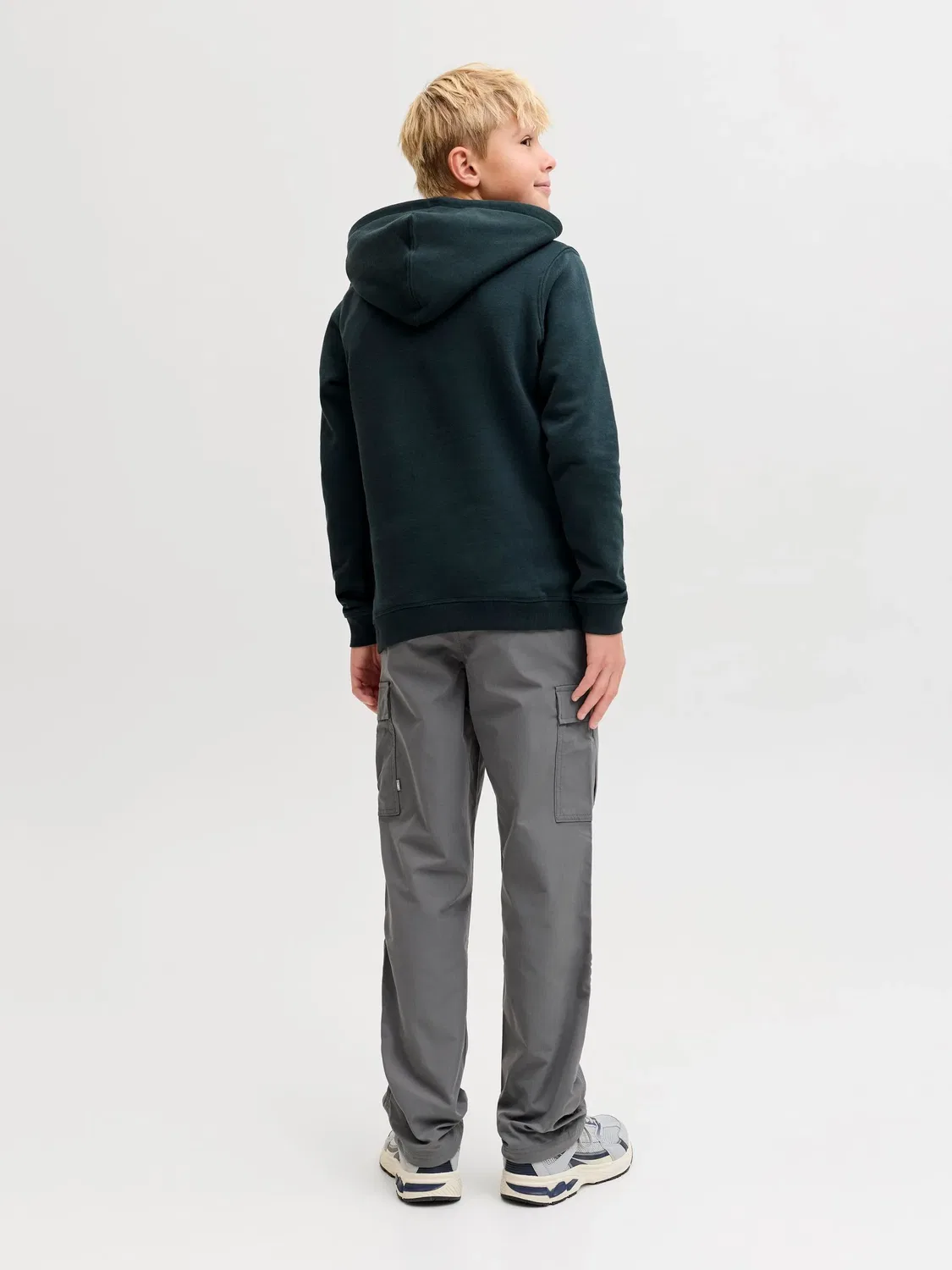 Спортивные штаны, хлопок, JACK & JONES Junior, castlerock — фото 4