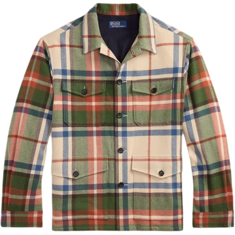 

Polo Ralph Lauren Рубашка мужская, оливково-зеленая, с лацканом, умеренный крой