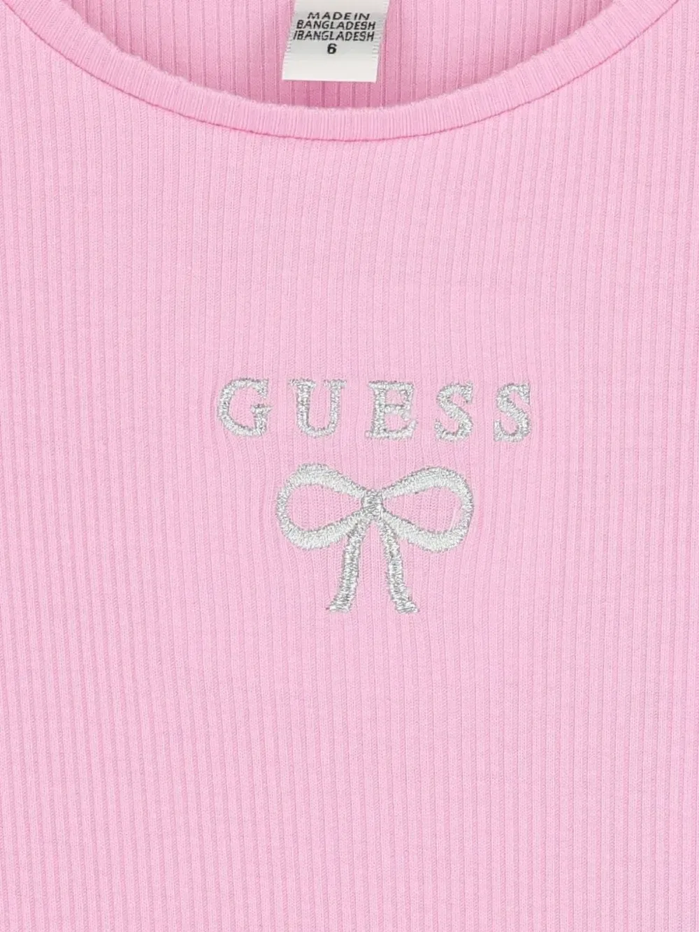 Топ с оборками Guess Usa, розовый — фото 3