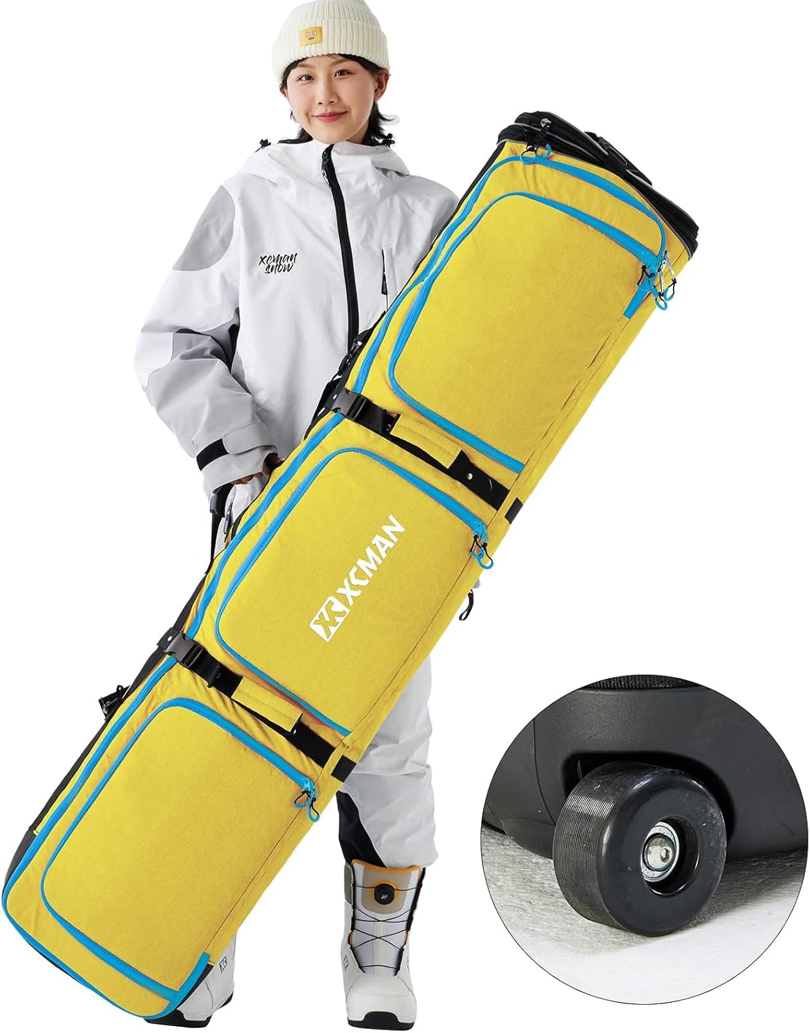 

Сумка для сноуборда на роликах XCMAN с колесами, регулируемой длины…, Yellow, Оранжевый, Сумка для сноуборда на роликах XCMAN с колесами, регулируемой длины…, Yellow