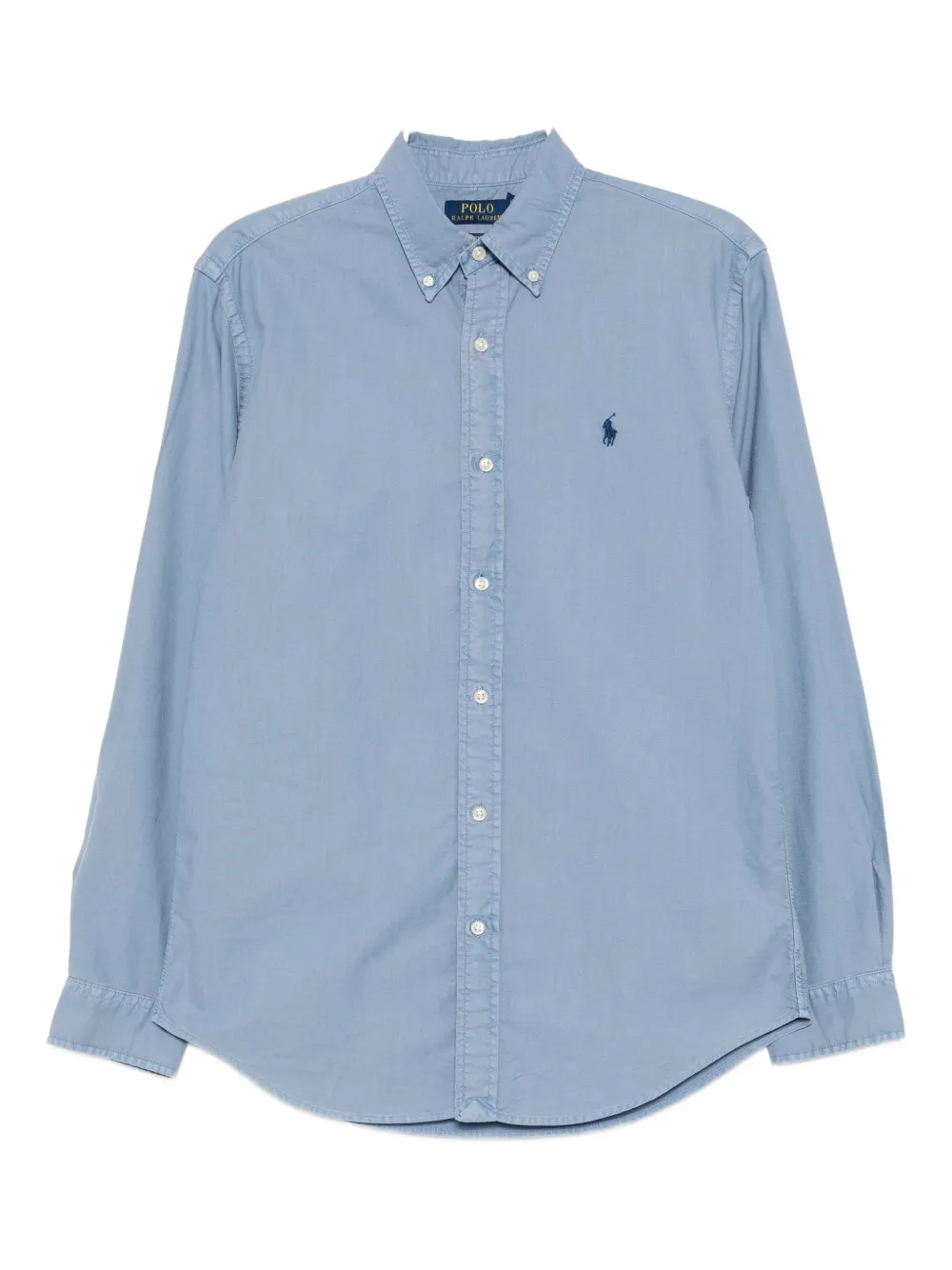 

Рубашка с вышитым логотипом POLO RALPH LAUREN, синий