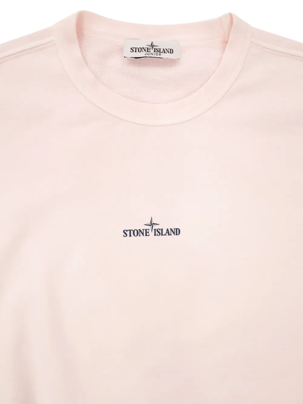 Толстовка с круглым вырезом и логотипом Stone Island Junior, розовый — фото 3