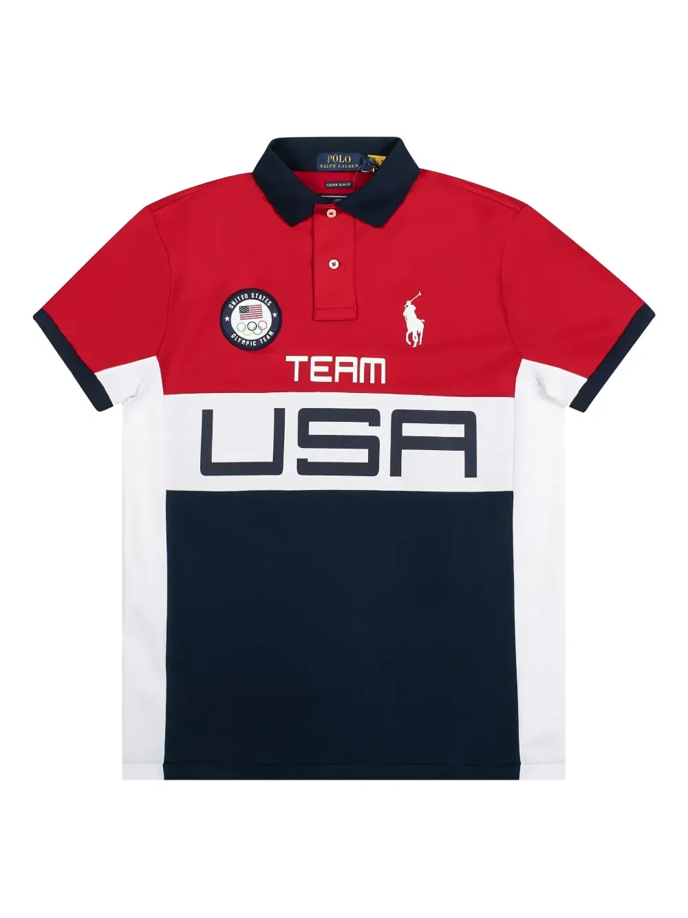 Рубашка-поло с принтом сборной США Polo Ralph Lauren, красный