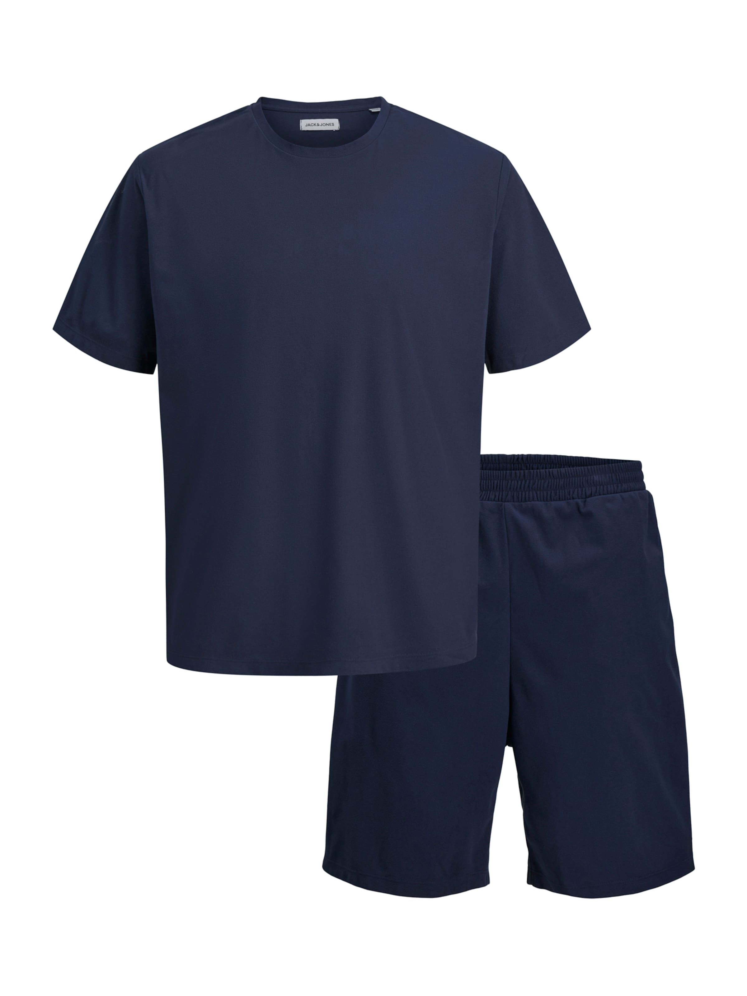 

JACK & JONES Пижама короткая 'JACSOLID' в темно-синем цвете