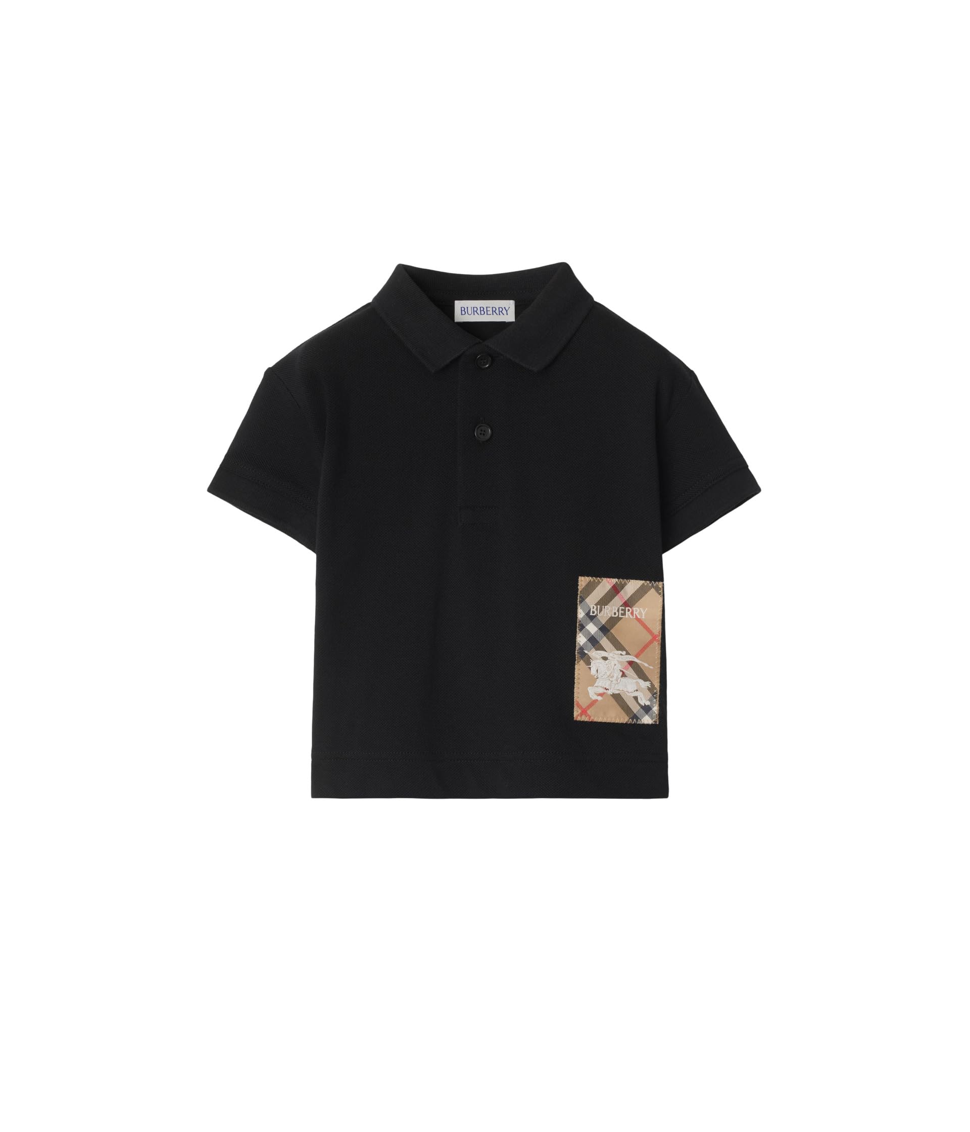 

Поло Burberry Kids Johane EKD Label Polo Shirt, черный
