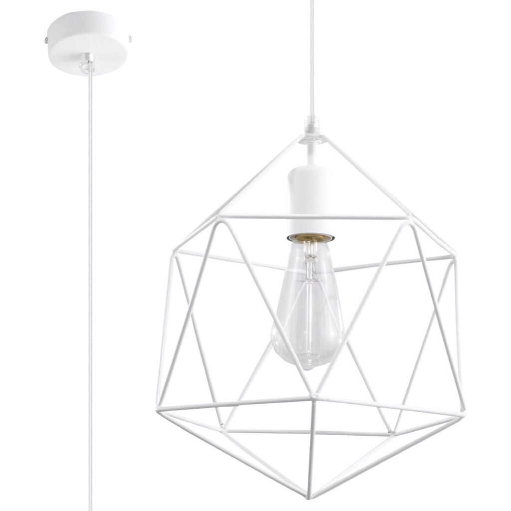 

Подвесной светильник GASPARE белый 1xE27 60Вт сталь 132x30x30см Sollux Lighting