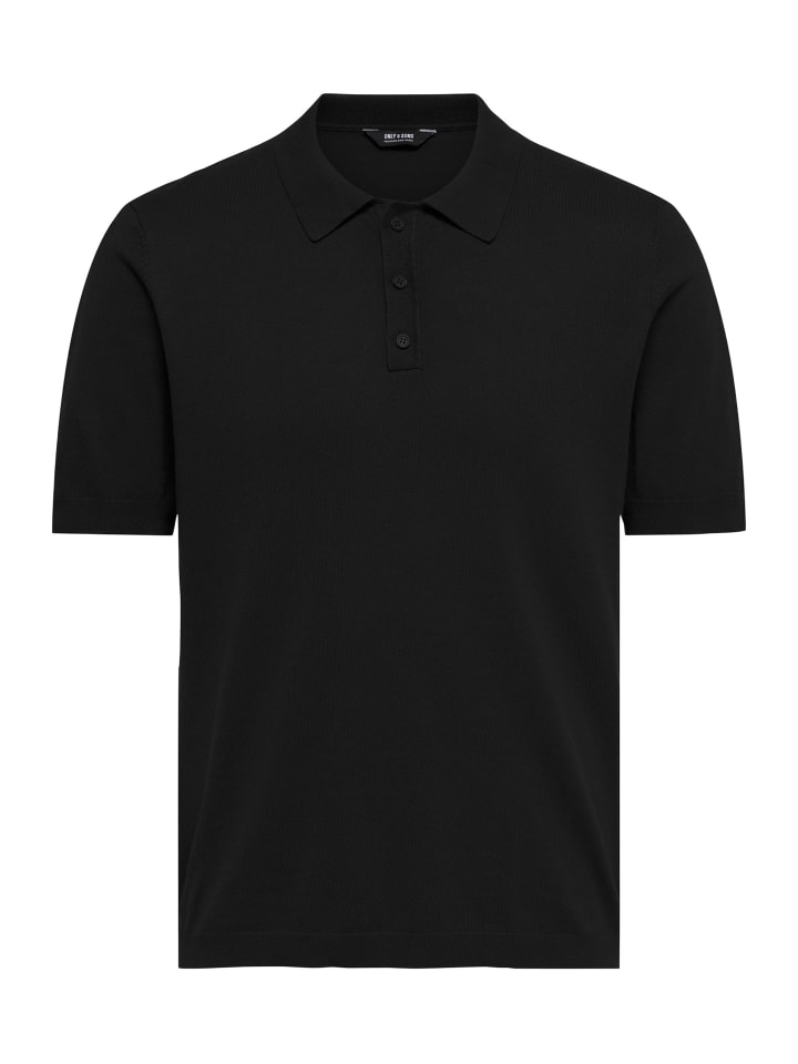 

ONLY & SONS Черная рубашка-поло Wyler, Черный, ONLY & SONS Черная рубашка-поло Wyler