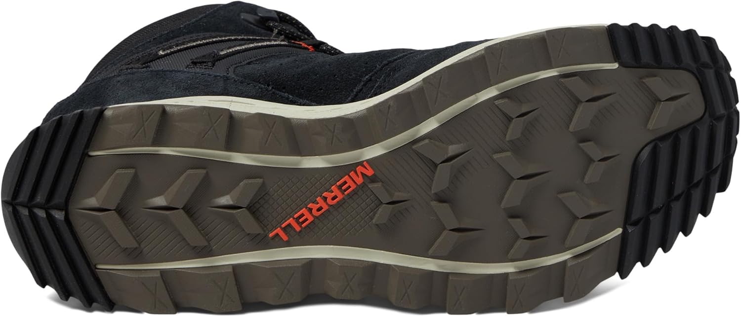 Мужские водонепроницаемые кожаные ботинки Merrell Wildwood Mid, черный — фото 3