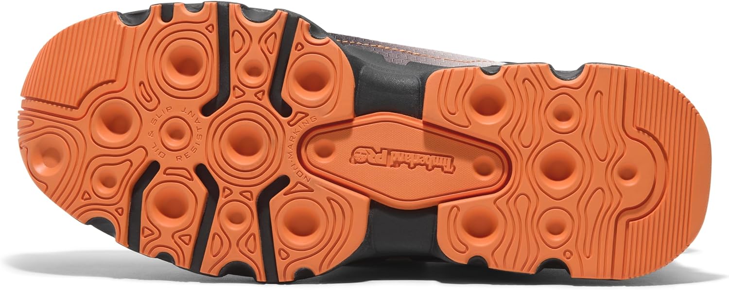 Мужские рабочие ботинки Timberland PRO Powertrain Ev Composite Safety Toe для занятий спортом в промышленных условиях, Grey/Orange — фото 4