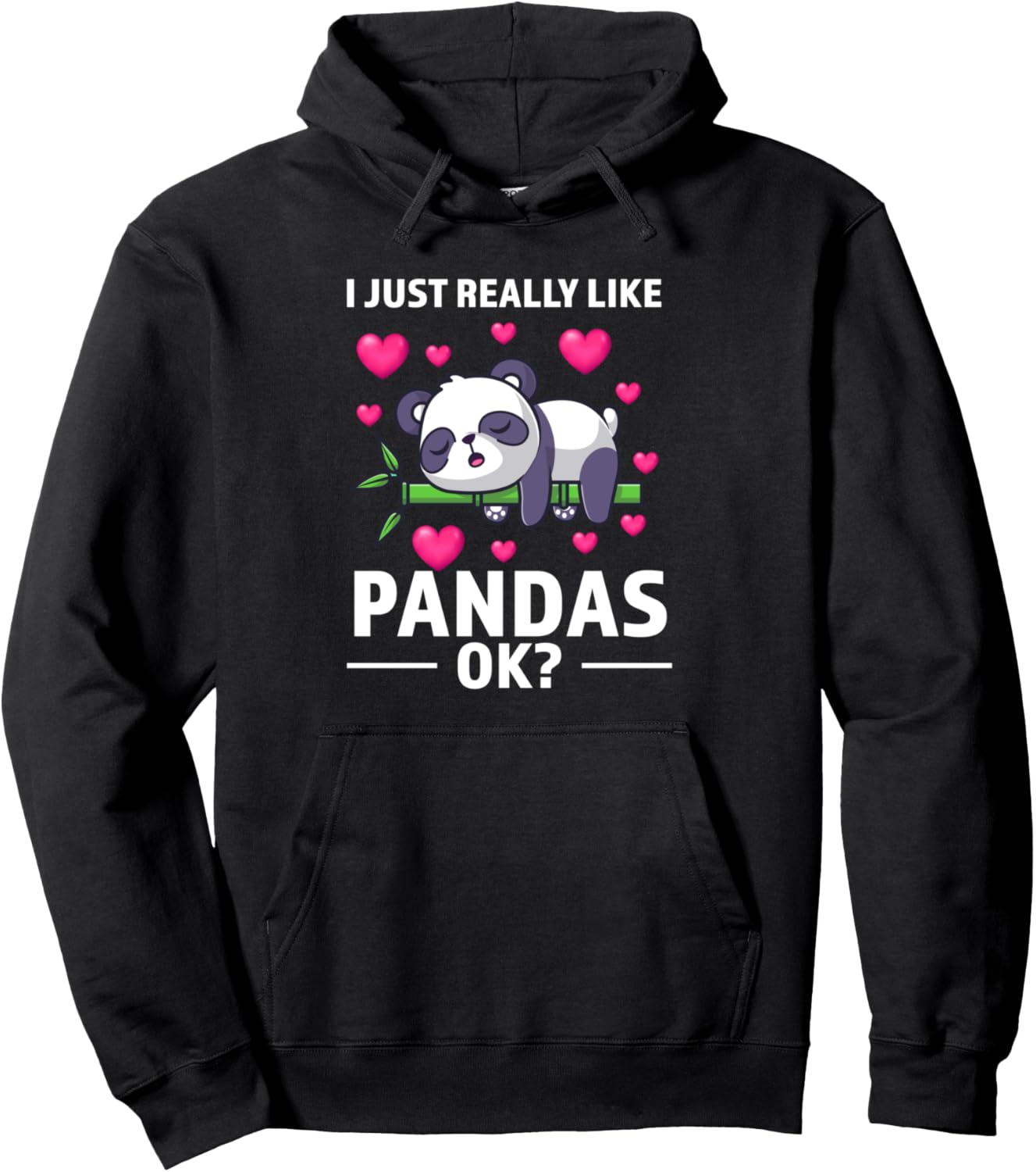 

Действительно ли я люблю панд Толстовка с изображением животного Panda Merch & Panda Lover Gifts, черный