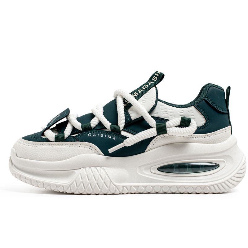 

GAISIMA Мужские низкие массивные кроссовки бело-зеленые, цвет White Green