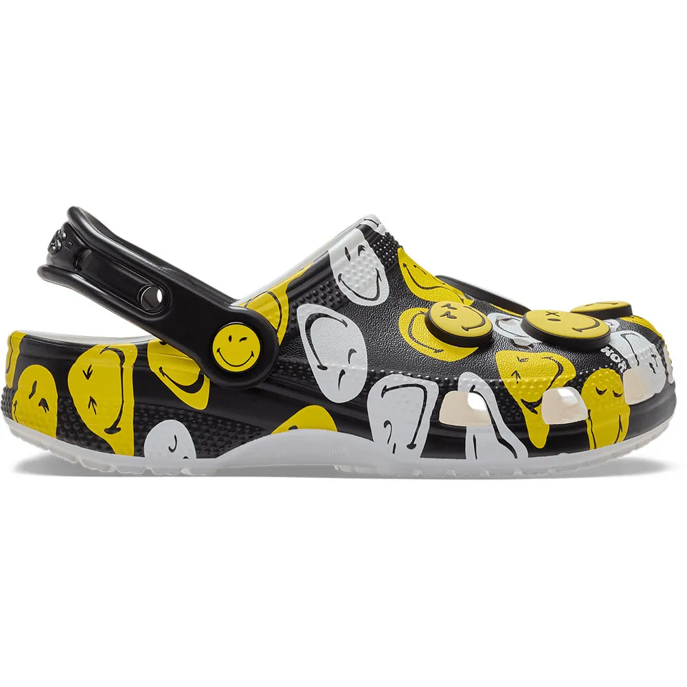 Классические сабо Crocs Smiley, черный