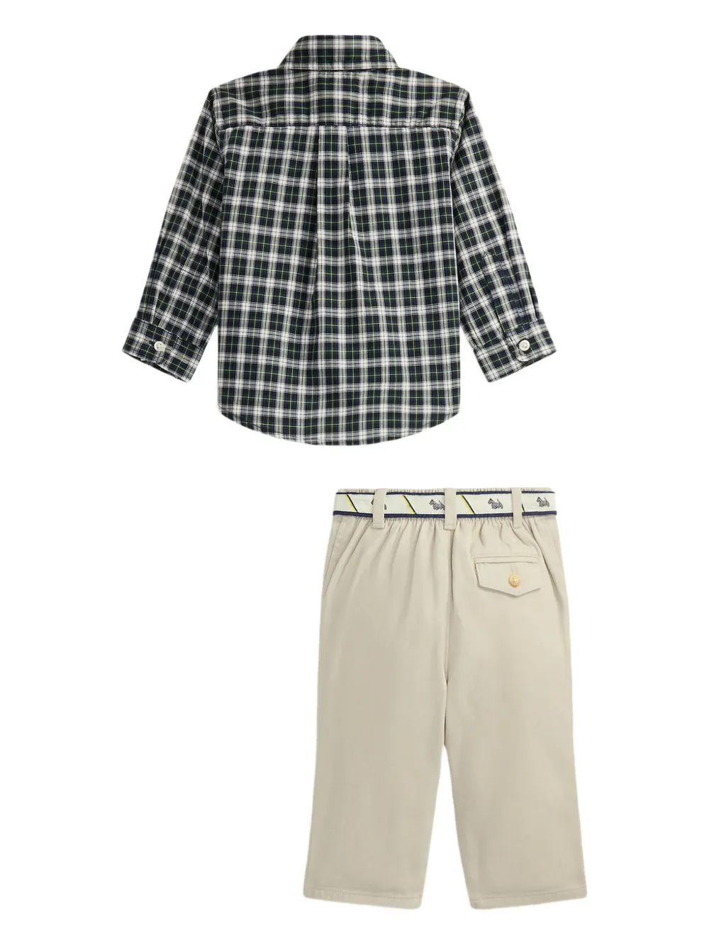 Комплект из рубашки и брюк в клетку POLO RALPH LAUREN KIDS, синий — фото 2