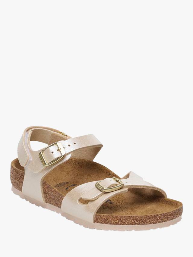 Детские сандалии Rio с ремешком на щиколотке Birko-Flor Birkenstock, Pearl White — фото 2