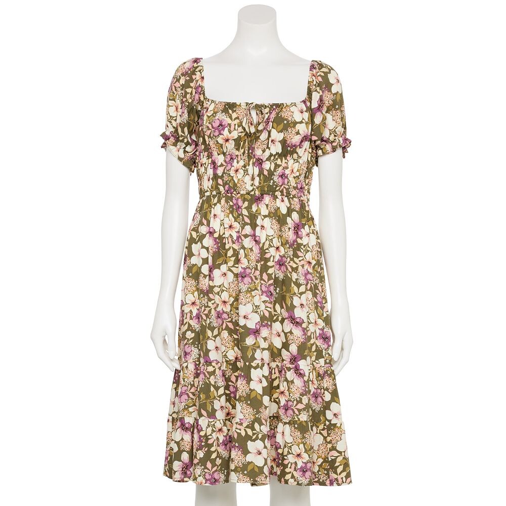 

Платье миди с короткими рукавами Liberty Love для юниоров, цвет Olive Lavender
