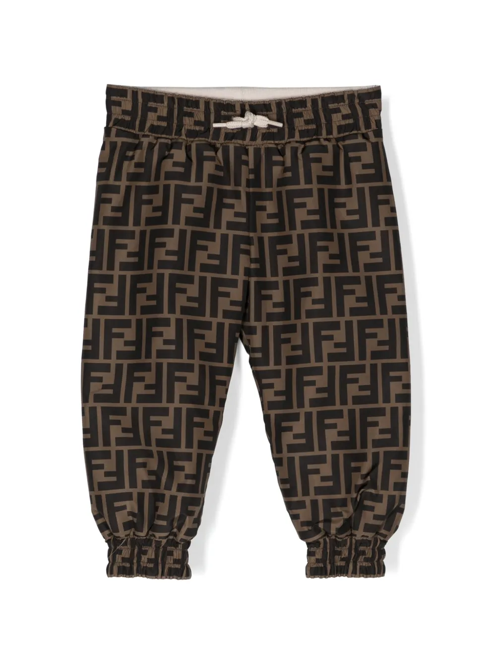 

Спортивные брюки с кулиской и логотипом FF FENDI KIDS, нейтральный