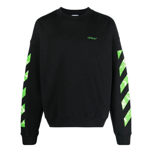 

Толстовка diag stripe cotton sweatshirt 'black' Off-White, черный