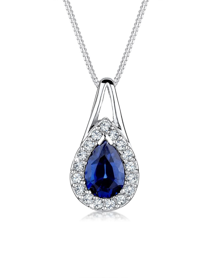 

Elli Колье из серебра 925 пробы с подвеской синего цвета