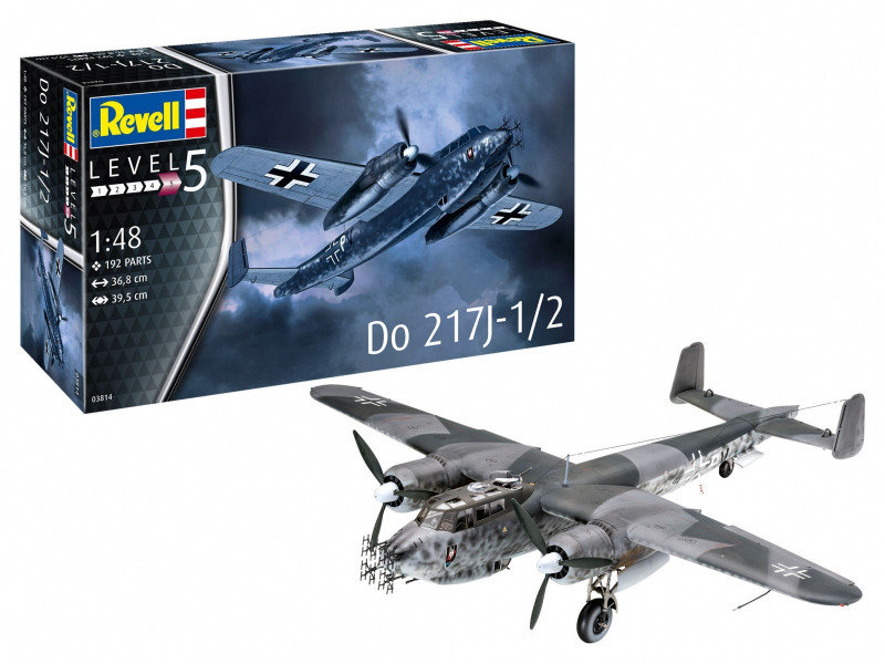 

Пластиковая модель самолета Дорнье 217J-1/2. Revell