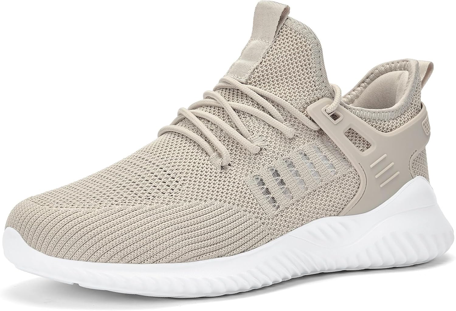 

Кроссовки Akk Mens - теннисные слипоны с амортизирующей стелькой из памяти формы для ходьбы, бега, тренировок в спортзале, джоггинга, как для улицы, так и для дома, легкие, дышащие, повседневные кроссовки, бежевый