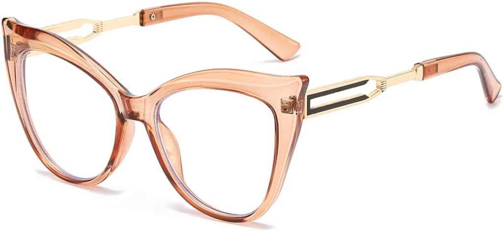 

Винтажные женские солнцезащитные очки «кошачий глаз» для женщин и мужчин, модные солнцезащитные очки большого размера с градиентным переходом цвета, защита от УФ-излучения UV400 VVTWSSW, Champagne Clear