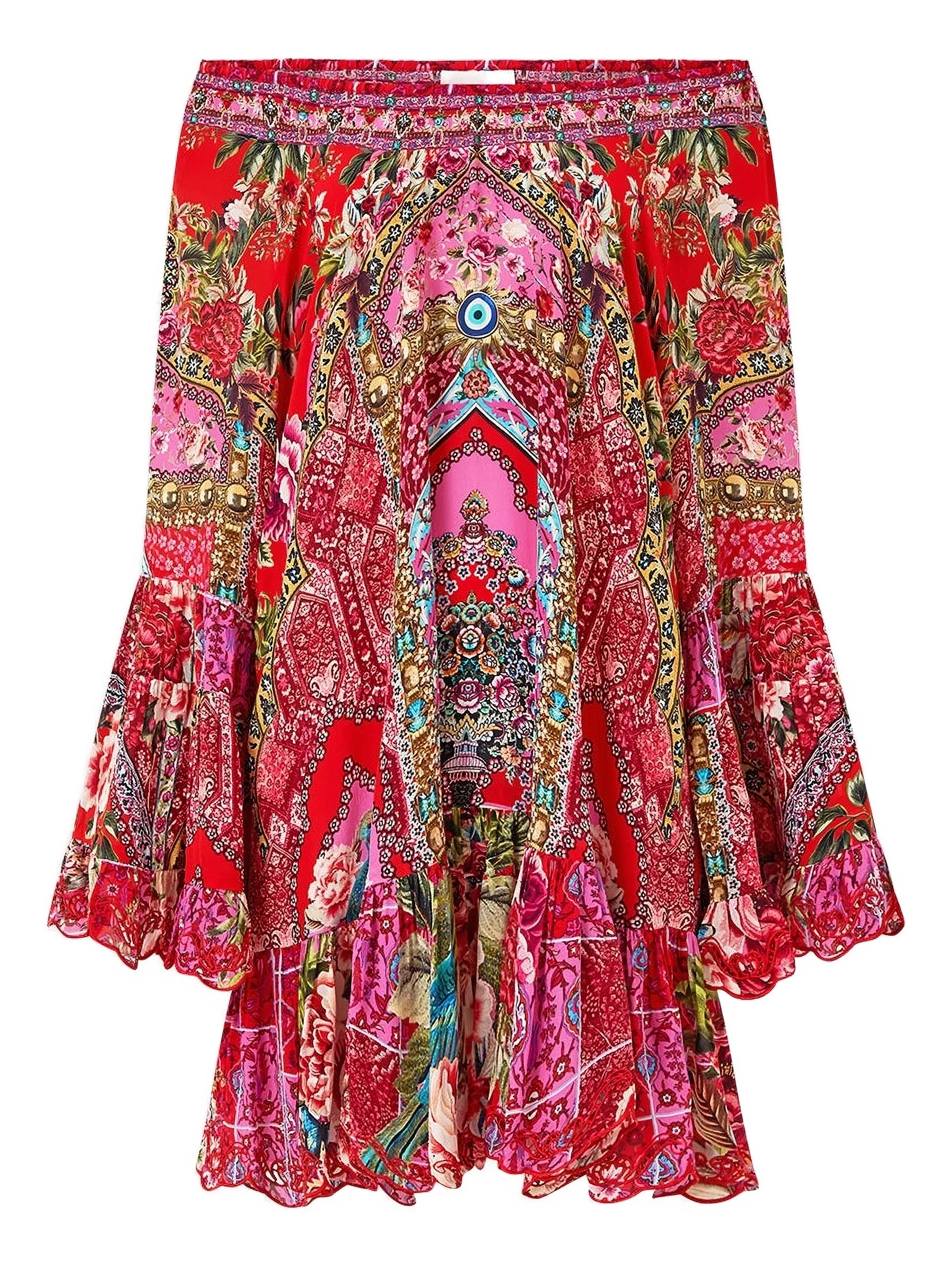 

Мини-платье с оборками Camilla, красный