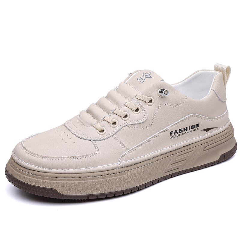 

FEIKE Мужские низкие скейтерские кеды бежевые, цвет Beige