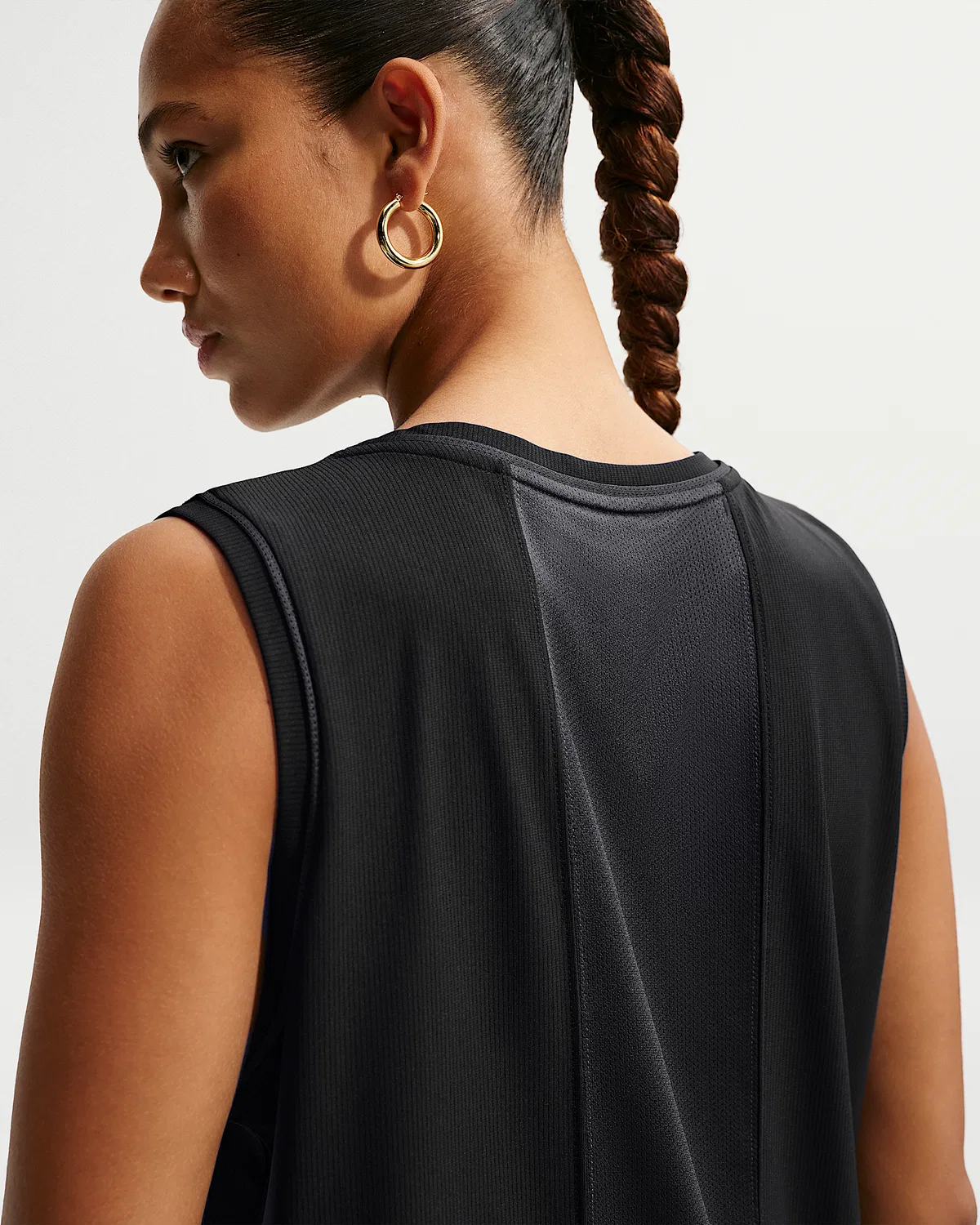Женское свободное платье Heritage Jersey Nike Sportswear, Black/Anthracite/Anthracite/Sail — фото 3
