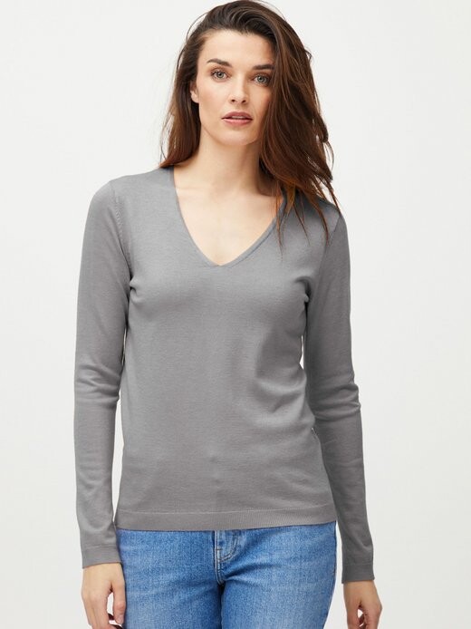 

Вязаный свитер пзсара Pulz Jeans, серый