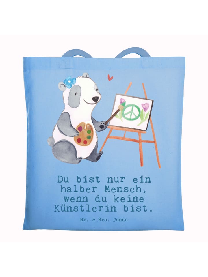 

Mr. & Mrs. Panda Сумка художника с сердечком и надписью, небесно-голубого цвета