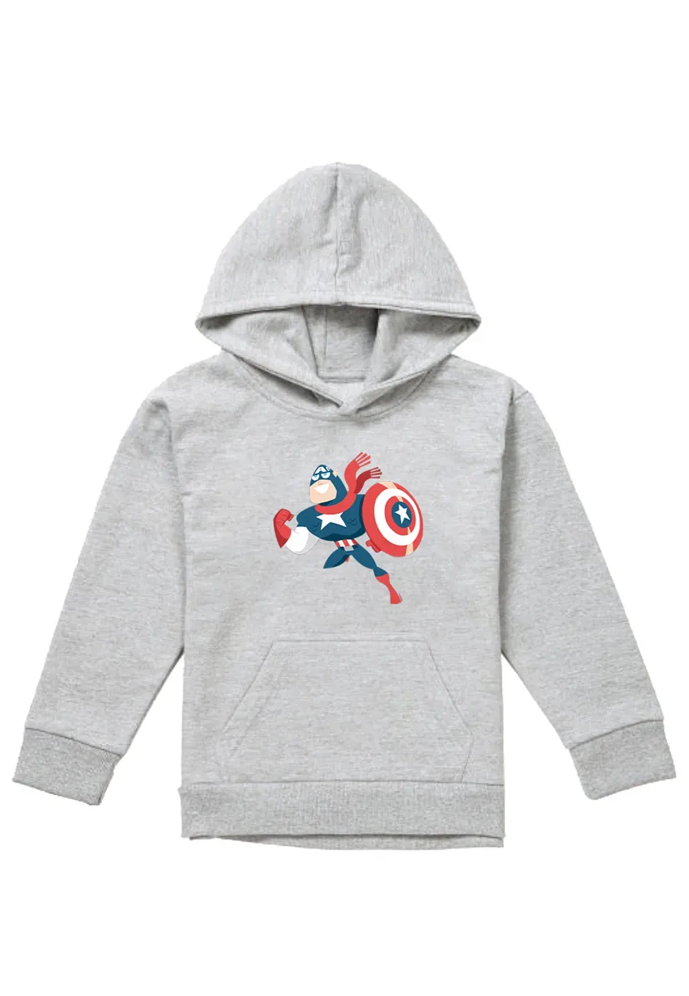 Детская худи Marvel Captain America Holiday Outfit, Athletic Heather, серый