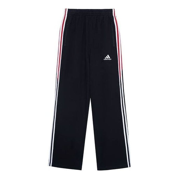 

Брюки x adidas fleece baggy sweatpants 'black white red' Balenciaga, черный