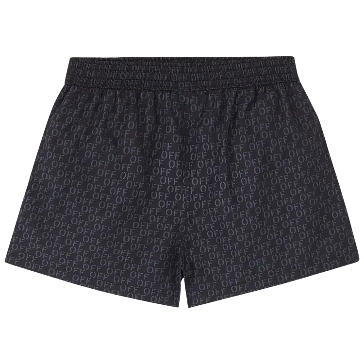 

Шорты для плавания Off-White Off Stamp All Over 'Black', черный