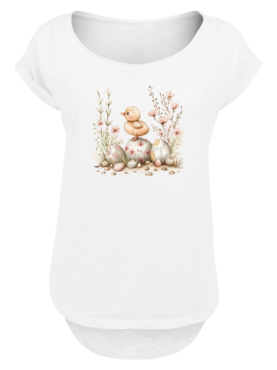 

Рубашка F4NT4STIC Ostern Küken Ei Blumen, белый