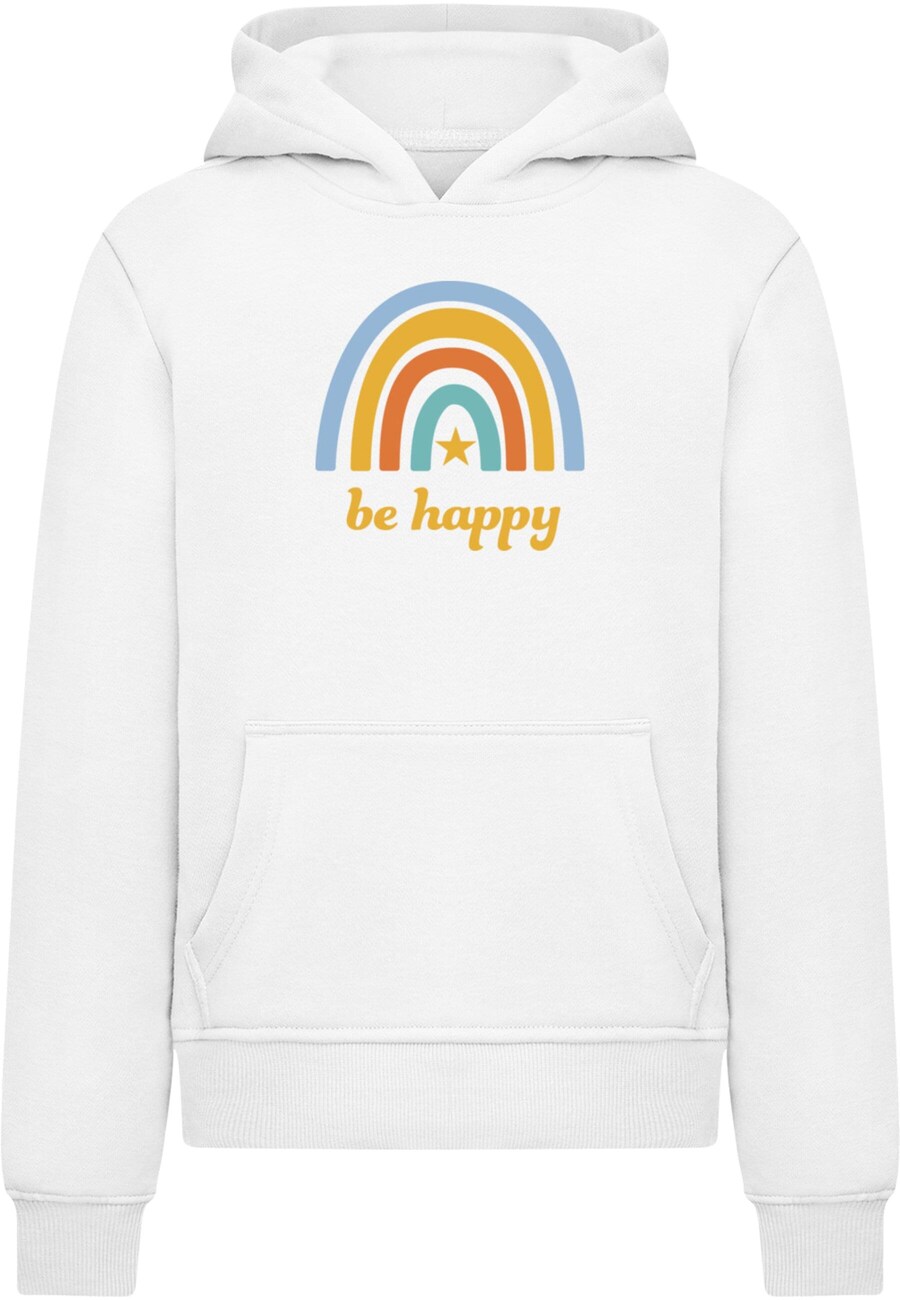 

Толстовка Merchcode Be Happy Rainbow, белый