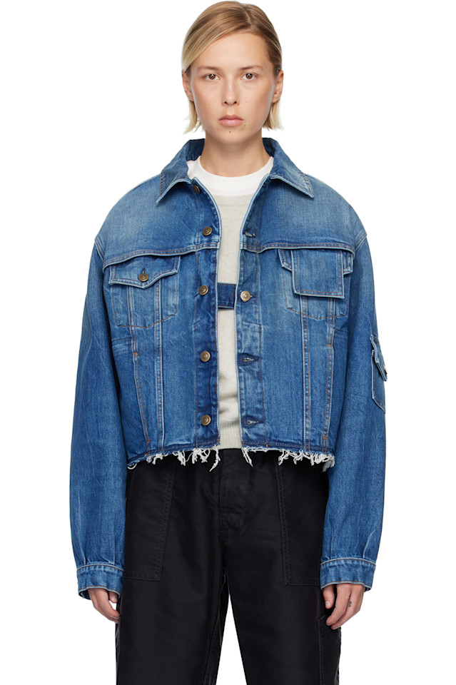 

Maison Margiela Джинсовая куртка с синими вставками