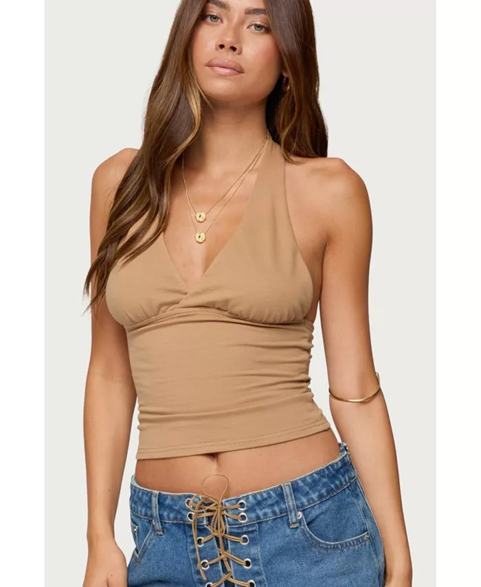 

Женский топ Jaynee Halter Edikted, коричневый