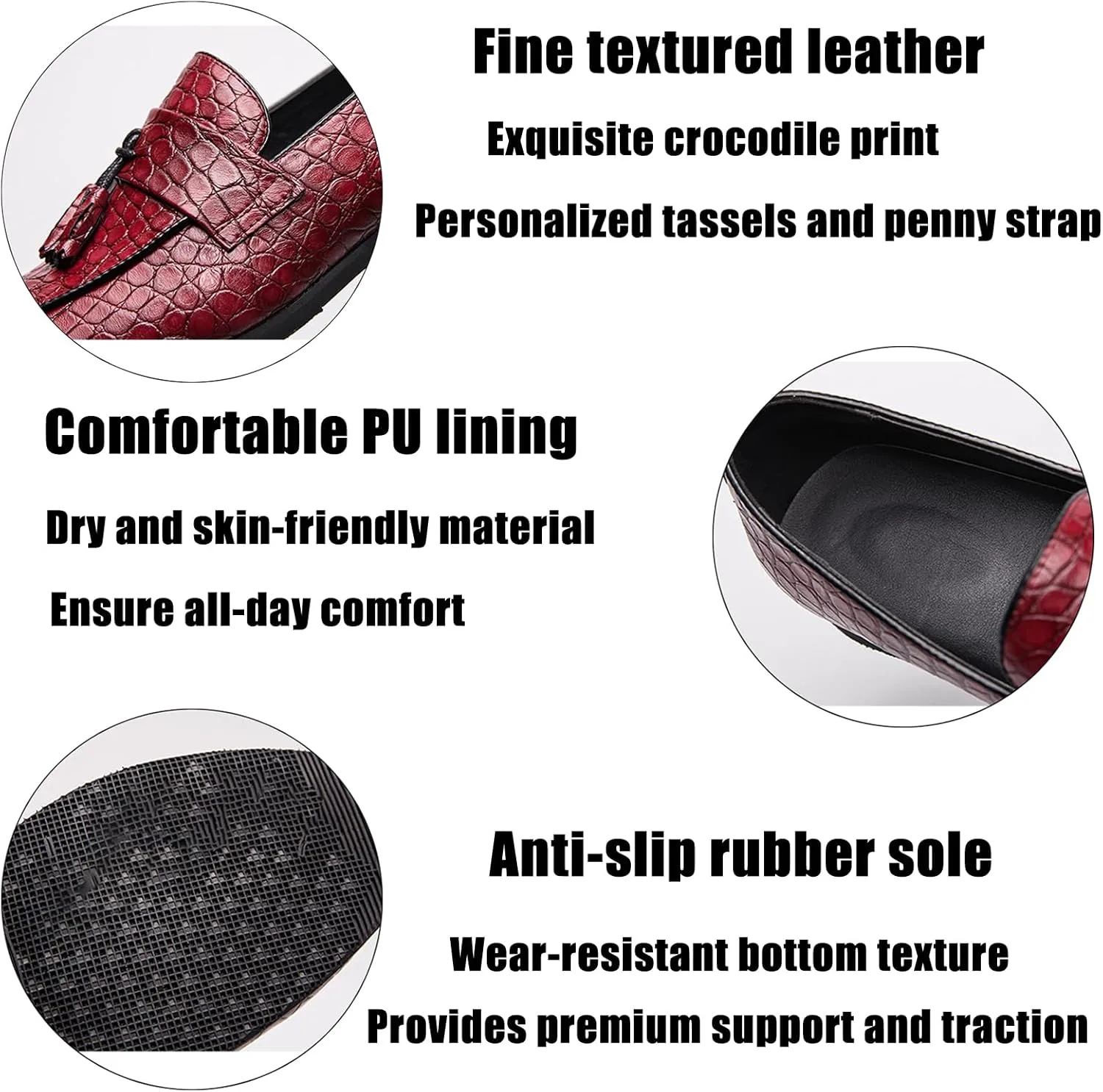 

Мужские кожаные лоферы с кисточками, модные ретро-оксфорды для деловых и формальных мероприятий, удобные классические туфли на вечеринку с нескользящей подошвой AMAZIDEAL, коричневый