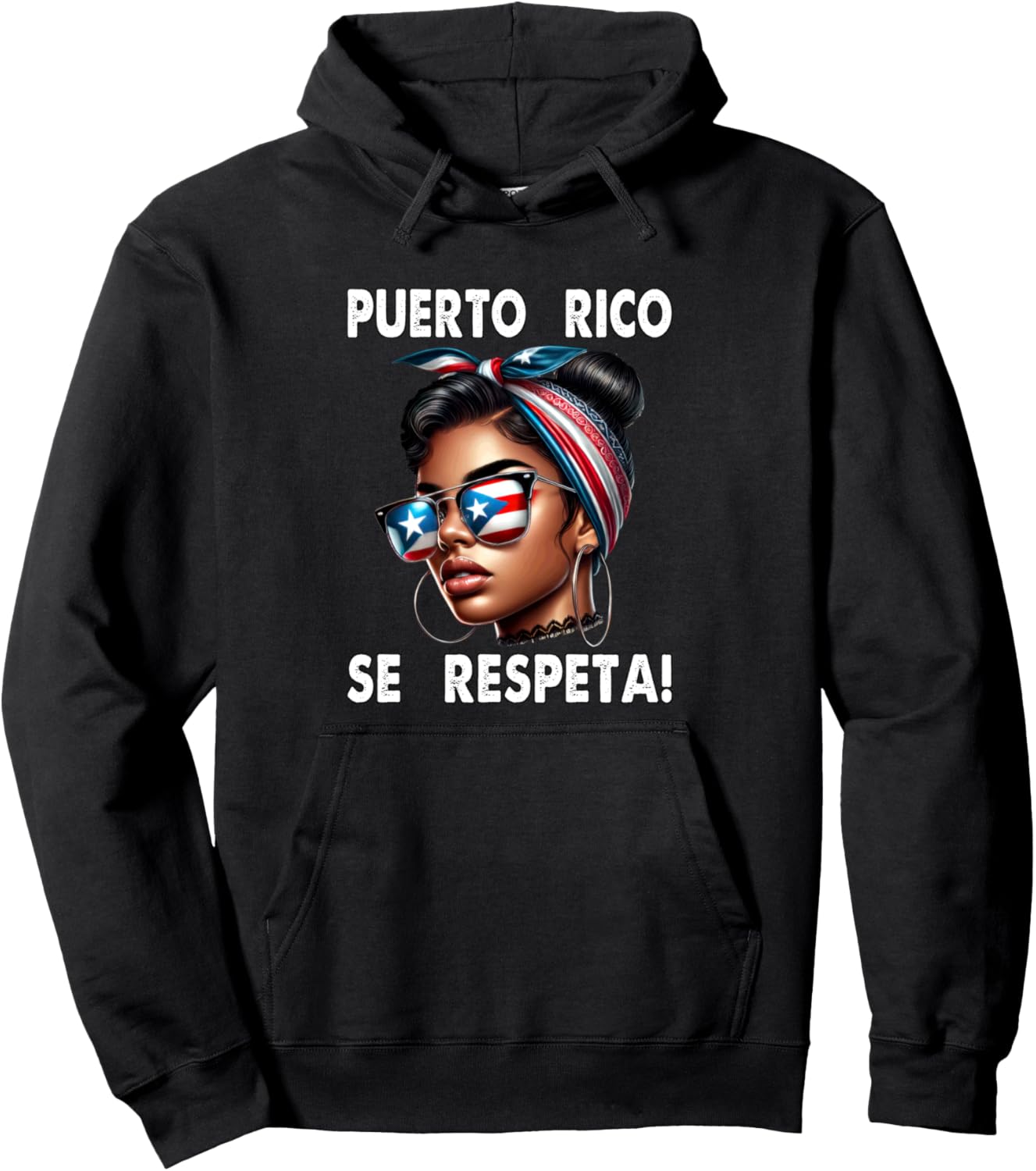 

Толстовка, Солнцезащитные очки Puerto Rico Se Respeta Boricua с флагом Taina и толстовкой с капюшоном Puerto Rico Se Respeta Collection, More Here, черный