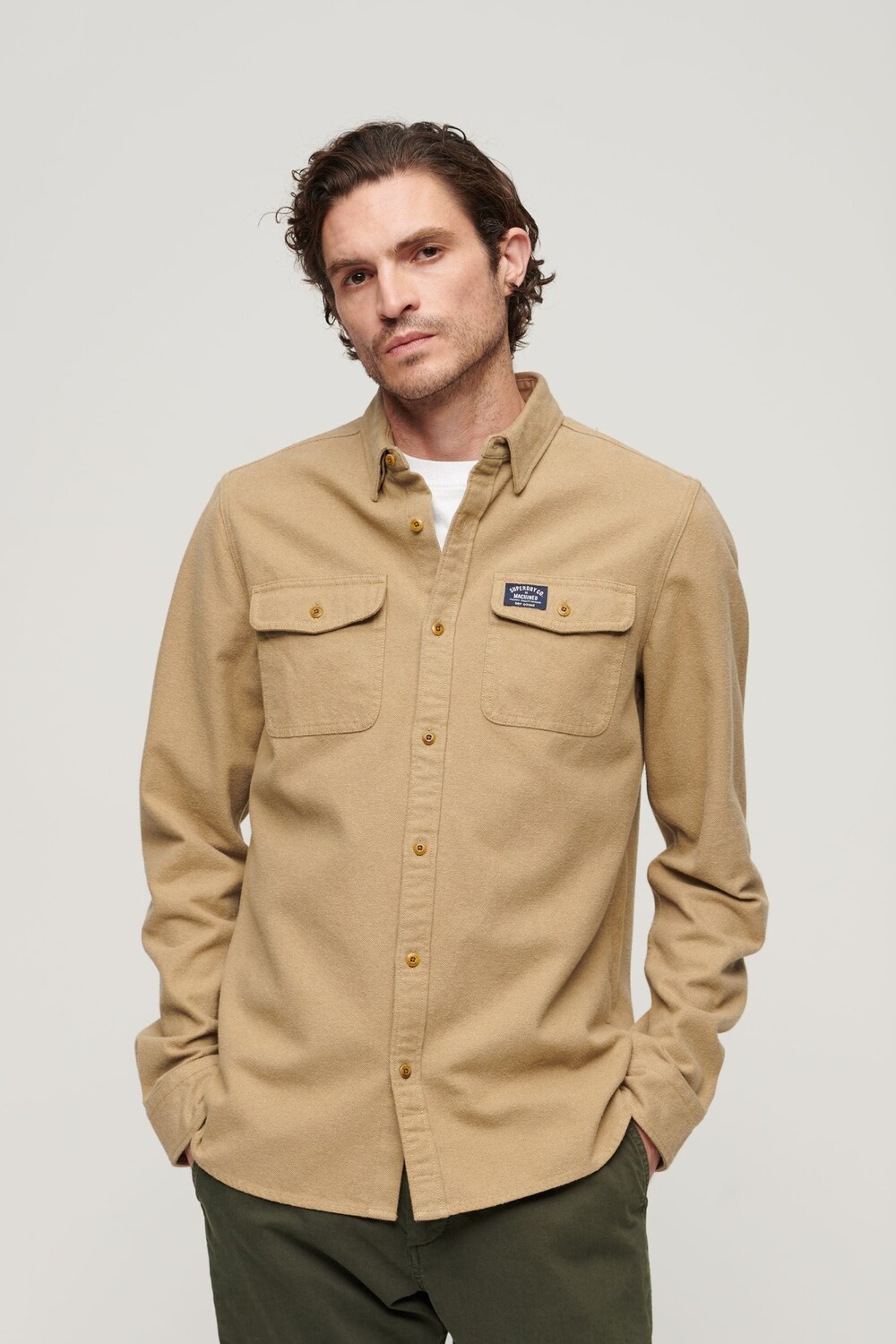 

Рубашка Trailsman из фланели Superdry, коричневый