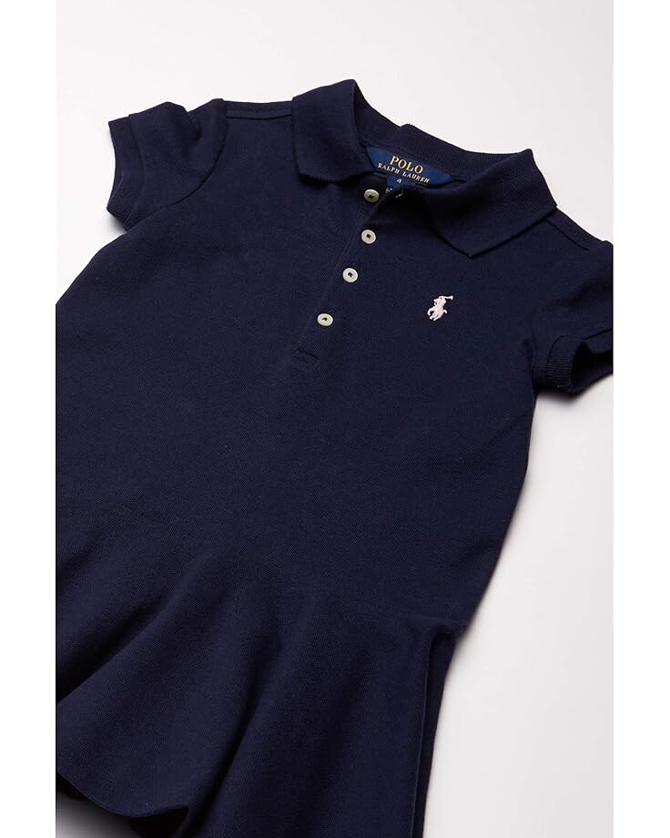 Платье Polo Ralph Lauren Kids Short Sleeve Polo Dress, цвет Refined Navy — фото 3